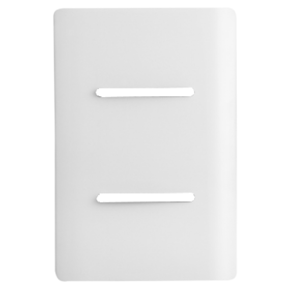 Placa P/ 2 Teclas Horizontal 4x2 - Novara Branco